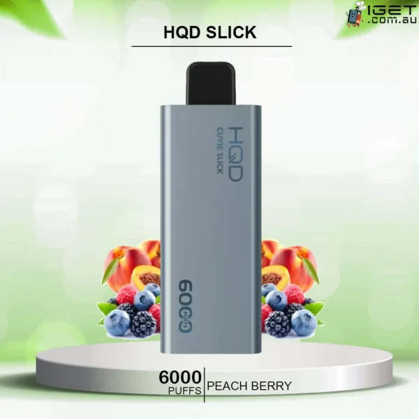 HQD SLICK PEACH BERRY – 6000 PUFFS