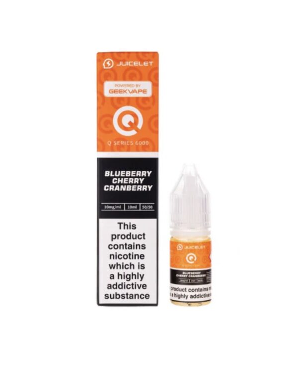 Blueberry Cherry Cranberry Q Series 6000 Nic Salt E-Liquid by Juicelet