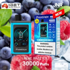 JNR PhoneVape BLUE RAZZ ICE – 30000 PUFFS