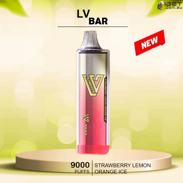 LV BAR – STRAWBERRY LEMON ORANGE ICE – 9000 PUFFS