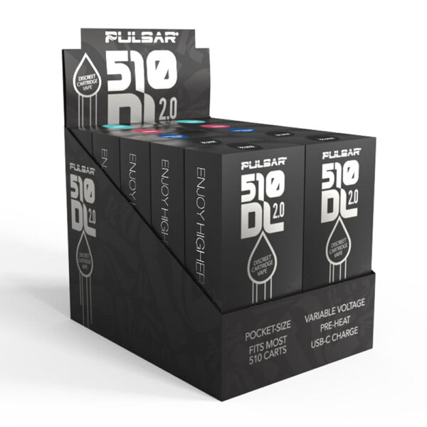 Pulsar 510 DL 2.0 Auto-Draw VV Vape Bar -650mAh / Assorted – 10pc Display